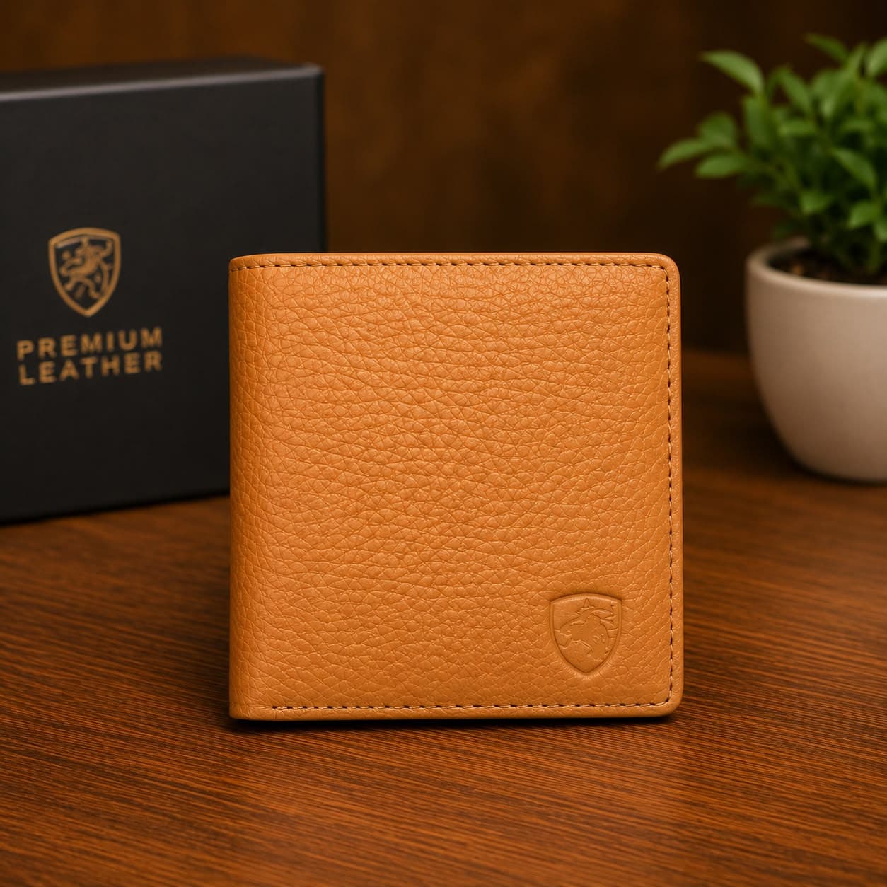 Hunter Men's brown leather wallet 02