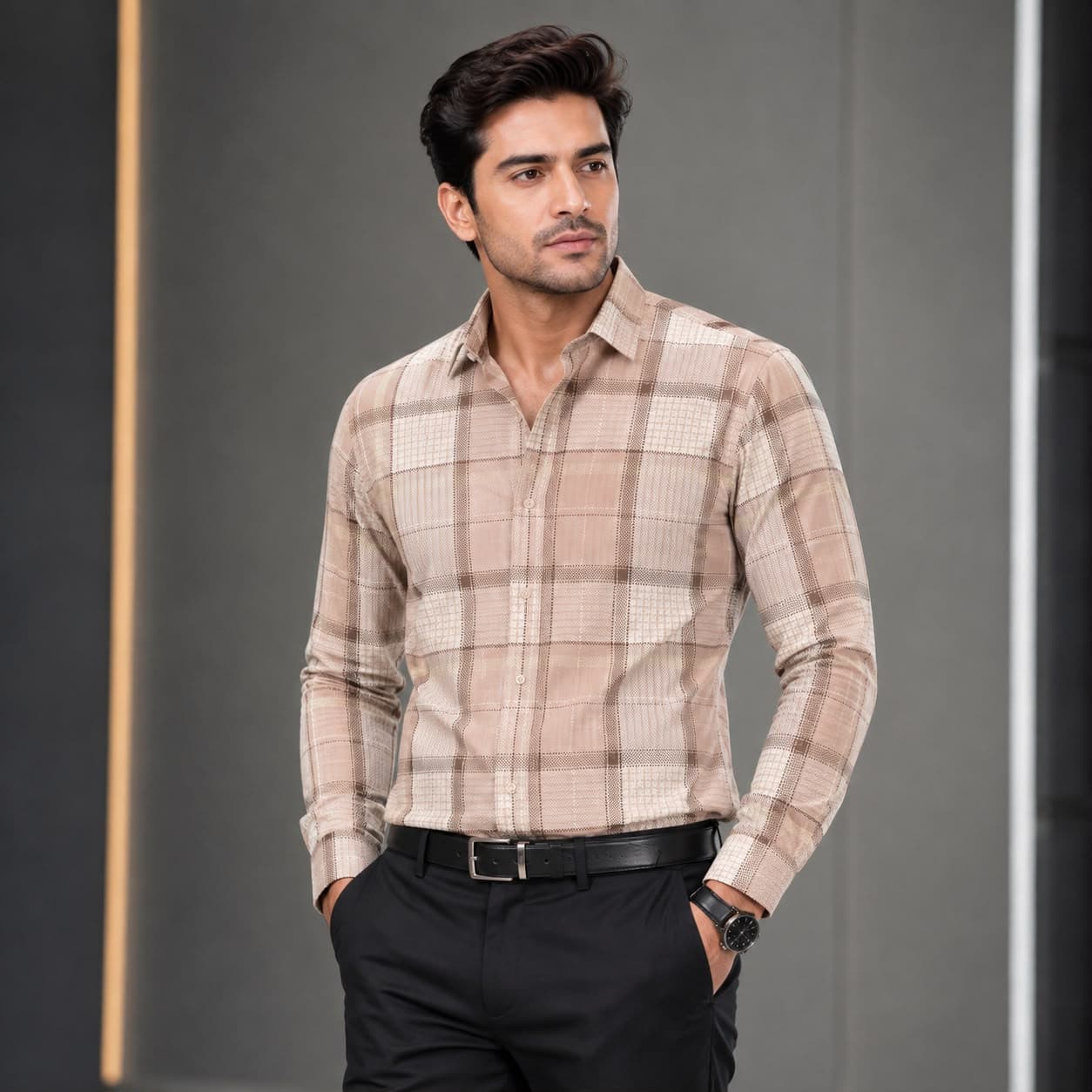 hunter Man's check Shirt 2