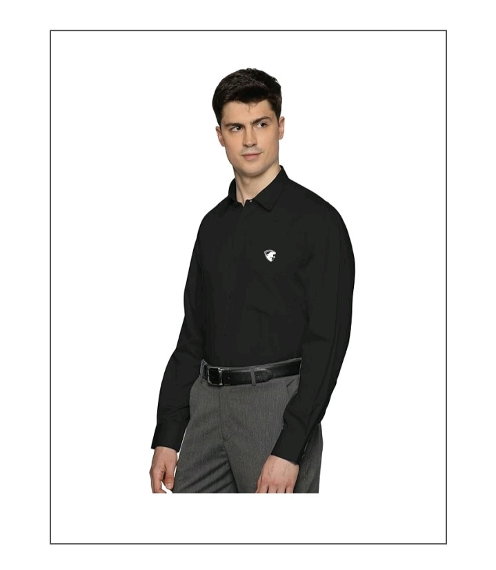 hunter Man's black classic collar Shirt