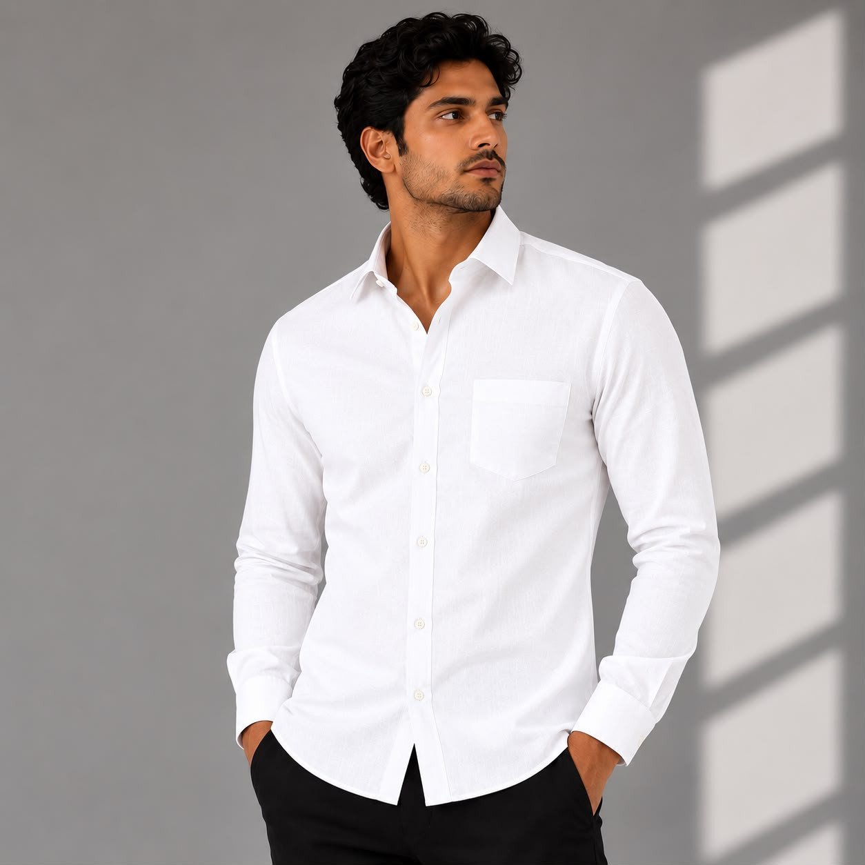Hunter mans white shirt