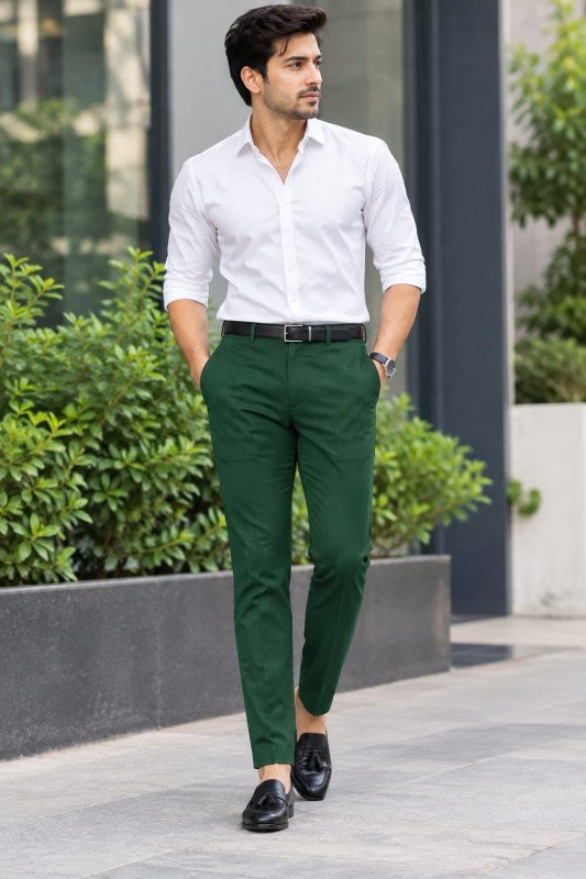 Hunter Man's regular bottam green formal pants