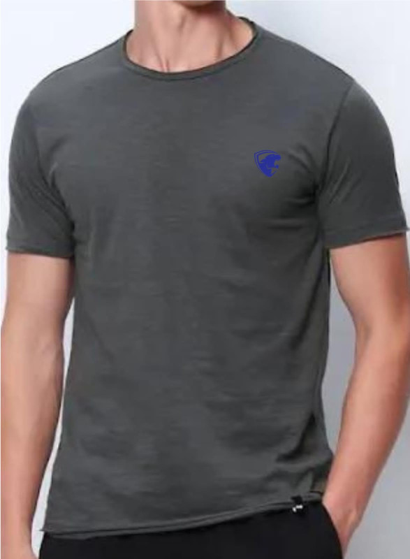 Hunter man's dark grey colour round neck T-shirt 125