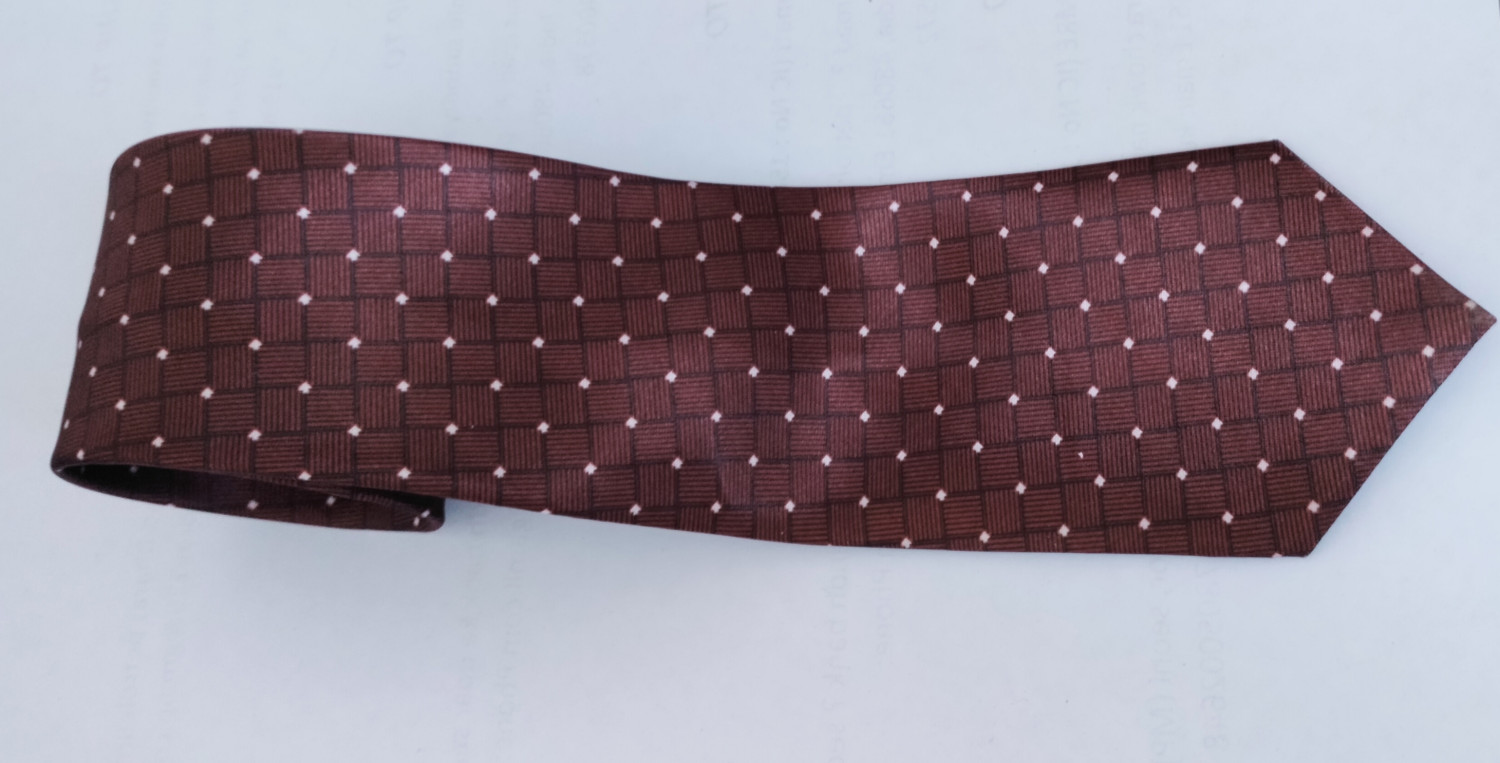 Hunter dark maroon colour printed Tie