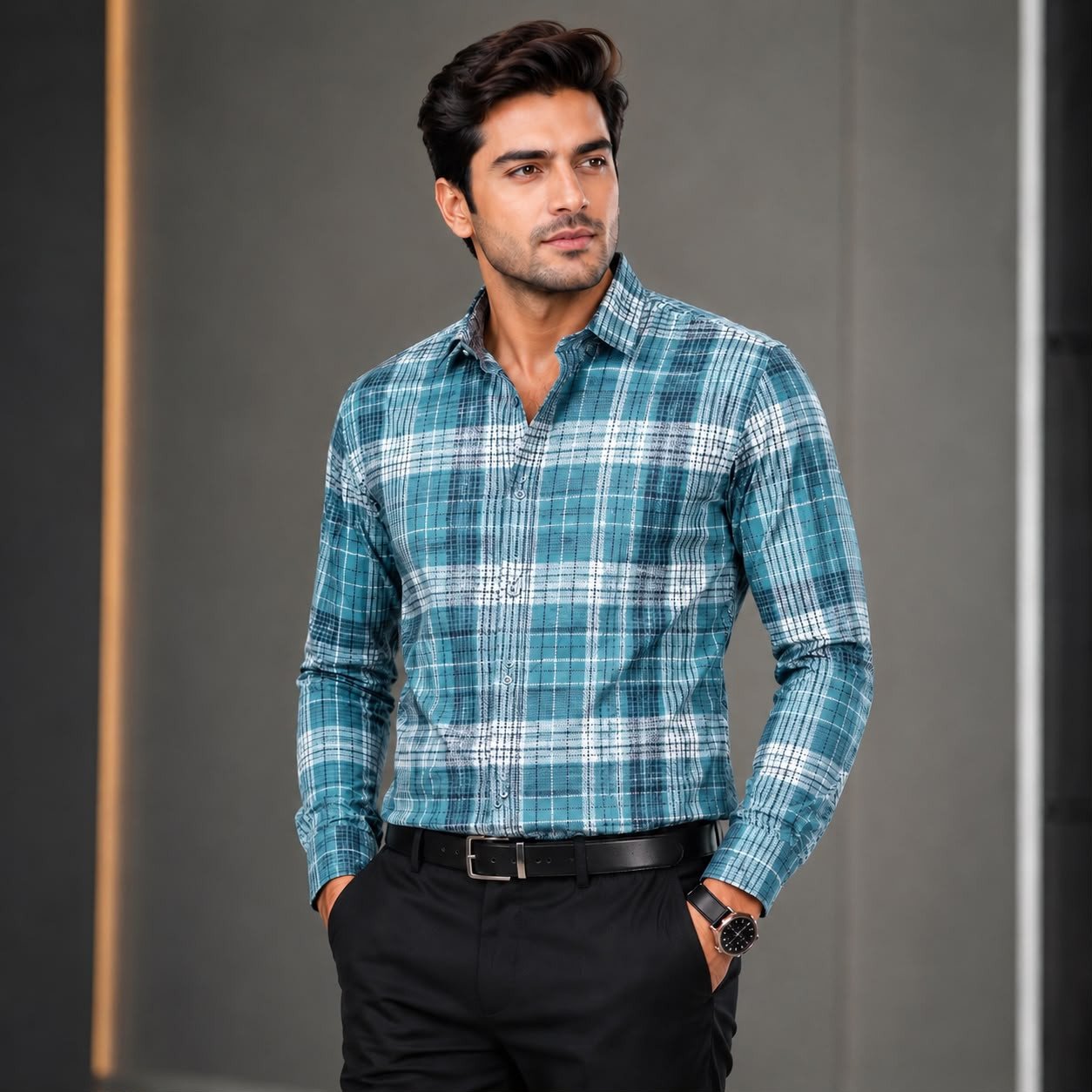 hunter Man's check  Shirt 1