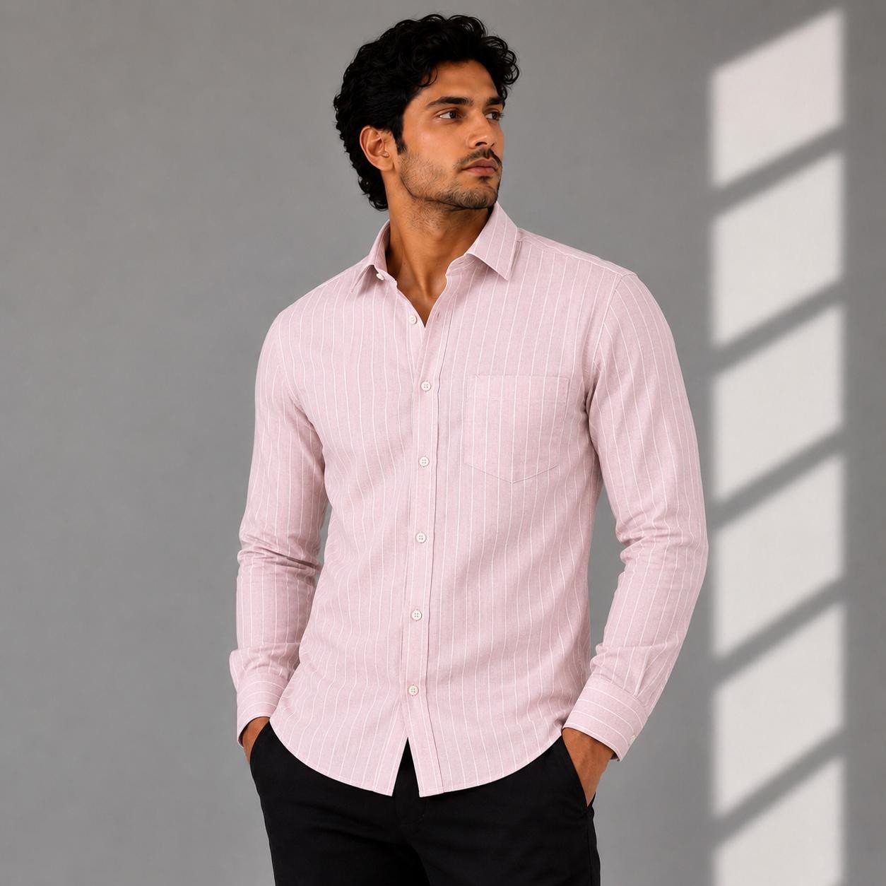 Hunter Man's pink lining shirt