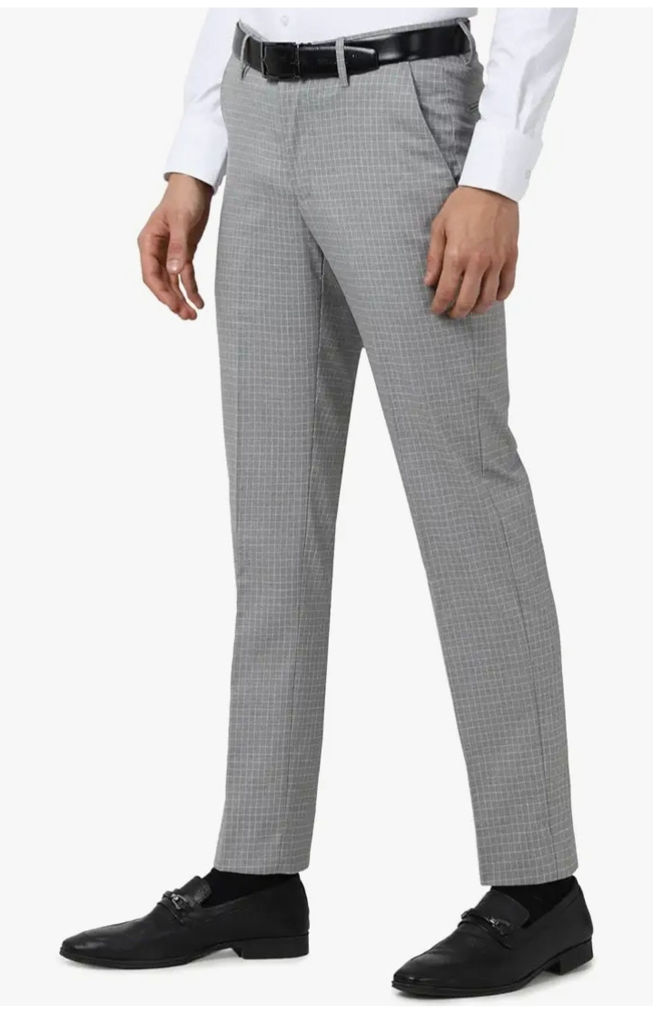 Hunter men's gray checks formal pants