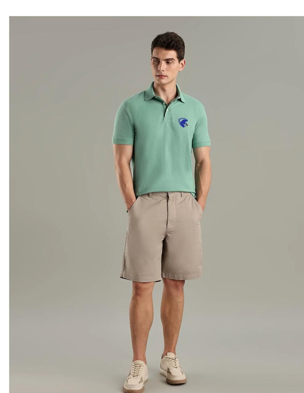 hunter man light green  polo